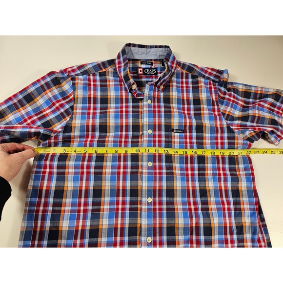 Chaps Easy Care EUC colorful short sleeve button up size M ^ - Picture 6 of 6